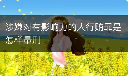 涉嫌对有影响力的人行贿罪是怎样量刑