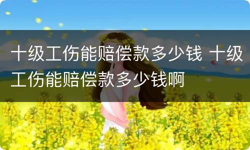 十级工伤能赔偿款多少钱 十级工伤能赔偿款多少钱啊