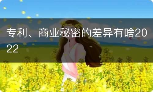 专利、商业秘密的差异有啥2022