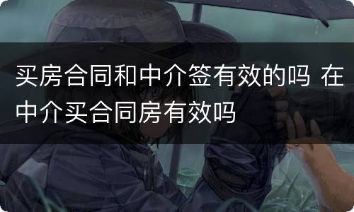 买房合同和中介签有效的吗 在中介买合同房有效吗