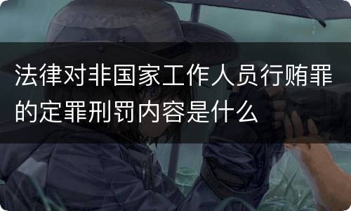 法律对非国家工作人员行贿罪的定罪刑罚内容是什么