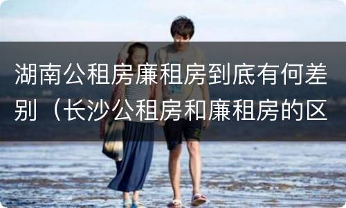 湖南公租房廉租房到底有何差别（长沙公租房和廉租房的区别）