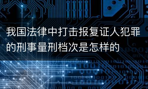 我国法律中打击报复证人犯罪的刑事量刑档次是怎样的