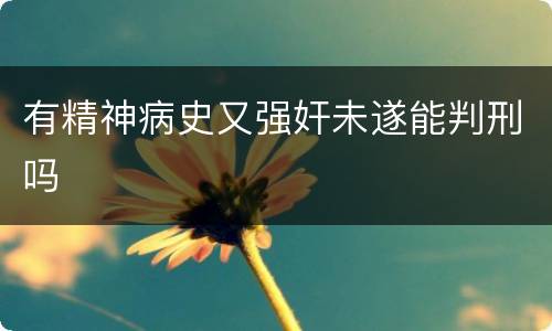 有精神病史又强奸未遂能判刑吗