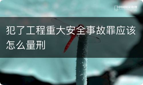 犯了工程重大安全事故罪应该怎么量刑