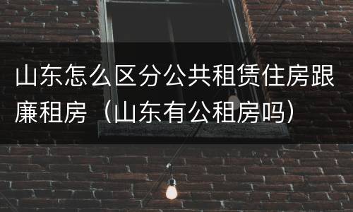 山东怎么区分公共租赁住房跟廉租房（山东有公租房吗）