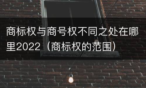 商标权与商号权不同之处在哪里2022（商标权的范围）
