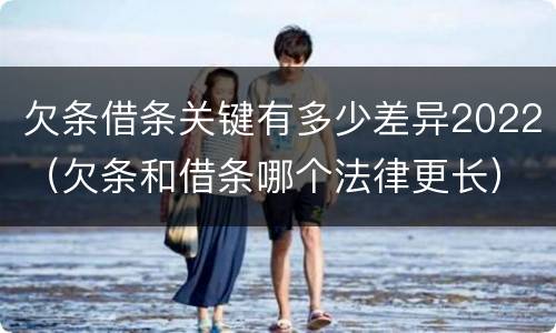 欠条借条关键有多少差异2022（欠条和借条哪个法律更长）