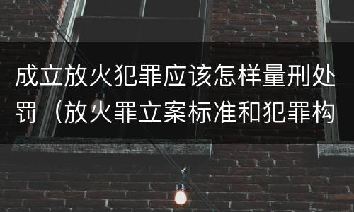 成立放火犯罪应该怎样量刑处罚（放火罪立案标准和犯罪构成）