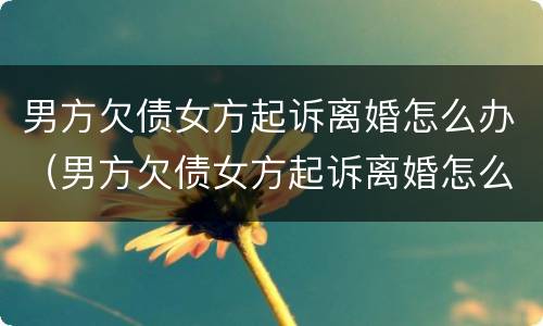 男方欠债女方起诉离婚怎么办（男方欠债女方起诉离婚怎么办理）