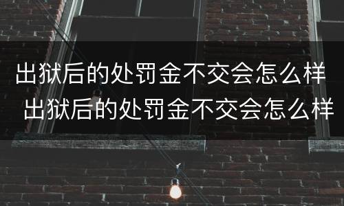 出狱后的处罚金不交会怎么样 出狱后的处罚金不交会怎么样吗