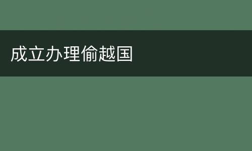 成立办理偷越国