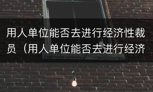 用人单位能否去进行经济性裁员（用人单位能否去进行经济性裁员工作）
