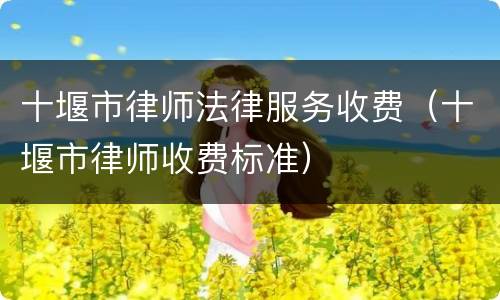 十堰市律师法律服务收费（十堰市律师收费标准）