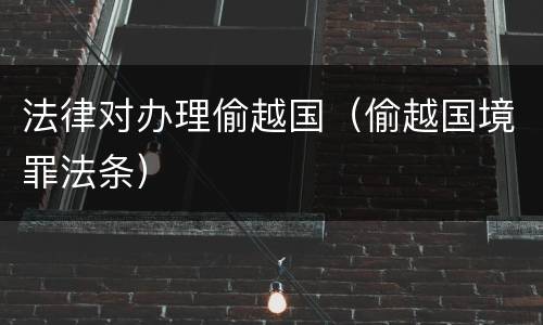 法律对办理偷越国（偷越国境罪法条）