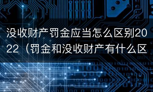 没收财产罚金应当怎么区别2022（罚金和没收财产有什么区别）