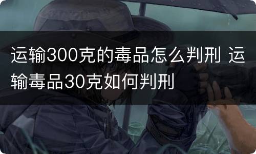 运输300克的毒品怎么判刑 运输毒品30克如何判刑