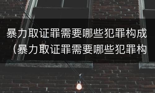 暴力取证罪需要哪些犯罪构成（暴力取证罪需要哪些犯罪构成）