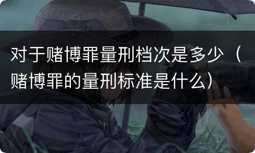 对于赌博罪量刑档次是多少（赌博罪的量刑标准是什么）