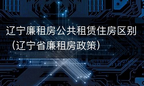 辽宁廉租房公共租赁住房区别（辽宁省廉租房政策）