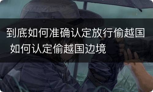 到底如何准确认定放行偷越国 如何认定偷越国边境