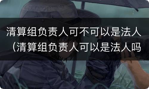 清算组负责人可不可以是法人（清算组负责人可以是法人吗）