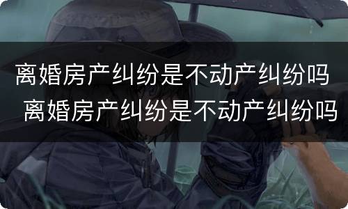 离婚房产纠纷是不动产纠纷吗 离婚房产纠纷是不动产纠纷吗怎么解决