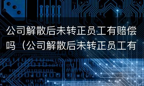 公司解散后未转正员工有赔偿吗（公司解散后未转正员工有赔偿吗怎么办）