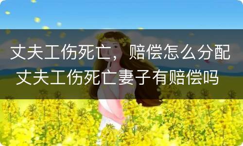 丈夫工伤死亡，赔偿怎么分配 丈夫工伤死亡妻子有赔偿吗