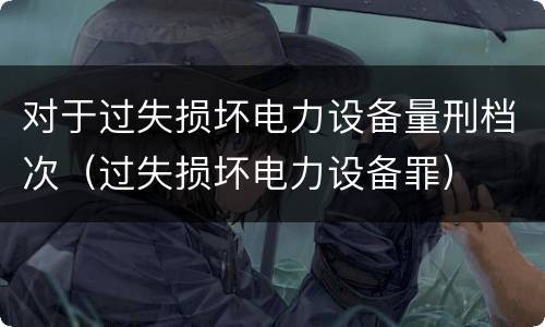 对于过失损坏电力设备量刑档次（过失损坏电力设备罪）