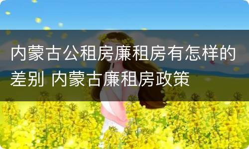 内蒙古公租房廉租房有怎样的差别 内蒙古廉租房政策