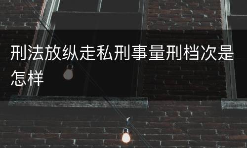 刑法放纵走私刑事量刑档次是怎样