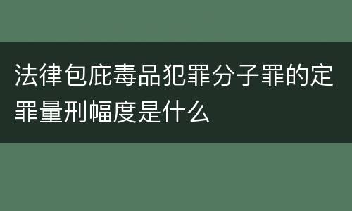 法律包庇毒品犯罪分子罪的定罪量刑幅度是什么