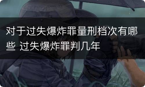 对于过失爆炸罪量刑档次有哪些 过失爆炸罪判几年
