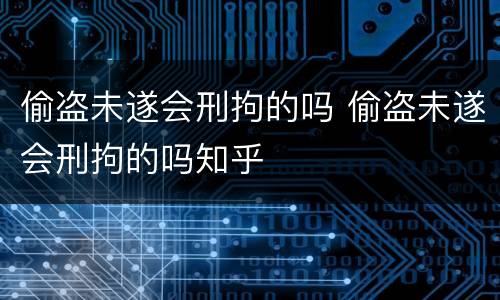 偷盗未遂会刑拘的吗 偷盗未遂会刑拘的吗知乎