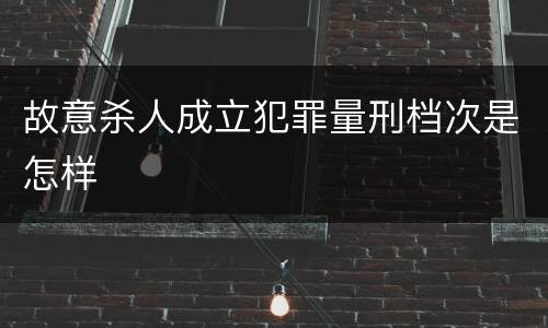 故意杀人成立犯罪量刑档次是怎样
