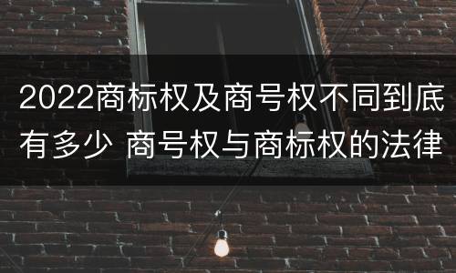 2022商标权及商号权不同到底有多少 商号权与商标权的法律冲突与解决