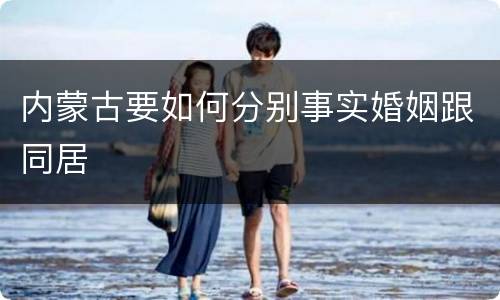 内蒙古要如何分别事实婚姻跟同居