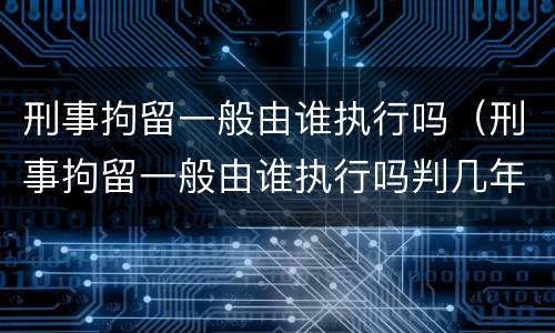 刑事拘留一般由谁执行吗（刑事拘留一般由谁执行吗判几年）