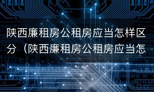 陕西廉租房公租房应当怎样区分（陕西廉租房公租房应当怎样区分等级）