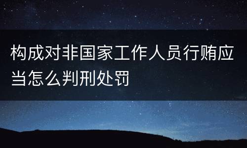 构成对非国家工作人员行贿应当怎么判刑处罚