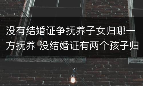 没有结婚证争抚养子女归哪一方抚养 没结婚证有两个孩子归谁抚养