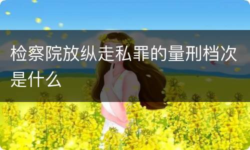 检察院放纵走私罪的量刑档次是什么