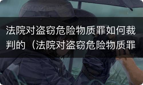 法院对盗窃危险物质罪如何裁判的（法院对盗窃危险物质罪如何裁判的规定）