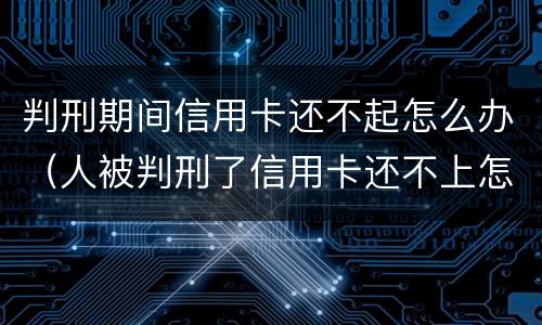 判刑期间信用卡还不起怎么办（人被判刑了信用卡还不上怎么办）