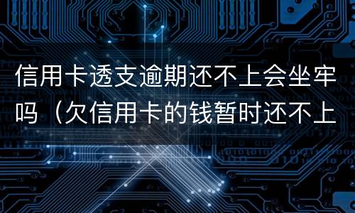 信用卡透支逾期还不上会坐牢吗（欠信用卡的钱暂时还不上会坐牢吗）