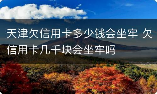 天津欠信用卡多少钱会坐牢 欠信用卡几千块会坐牢吗