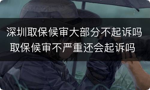 深圳取保候审大部分不起诉吗 取保候审不严重还会起诉吗