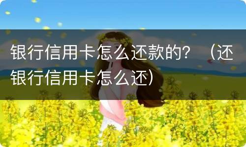 银行信用卡怎么还款的？（还银行信用卡怎么还）