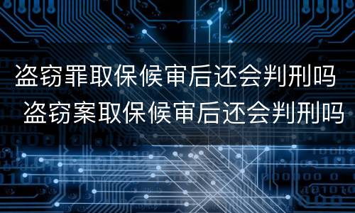 盗窃罪取保候审后还会判刑吗 盗窃案取保候审后还会判刑吗